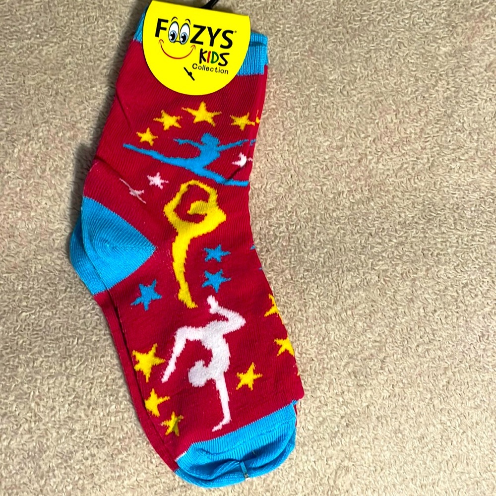 Foozys Girls Gymnastics Pink Socks